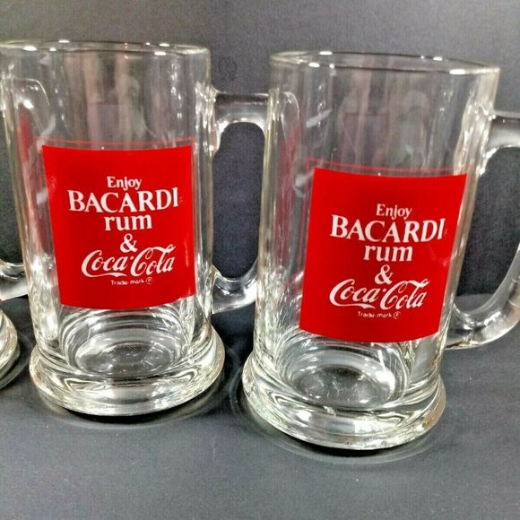 Coca Cola Other - 1970s Bacardi Rum & Coca Cola Mugs